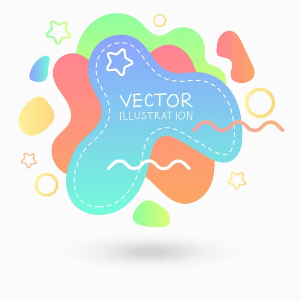 Dynamiczne kolorowe formy. Streszczenie nowoczesnych elementów graficznych. — Wektor stockowy
