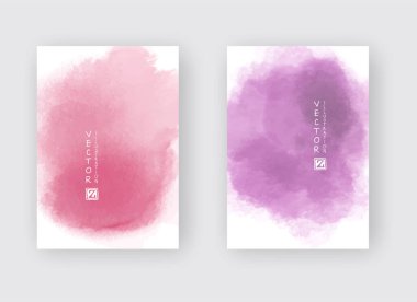 Suluboya lekeli kartlar. Vektör illüstrasyonu.