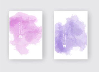 Suluboya lekeli kartlar. Vektör illüstrasyonu.