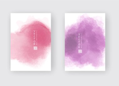 Suluboya lekeli kartlar. Vektör illüstrasyonu.