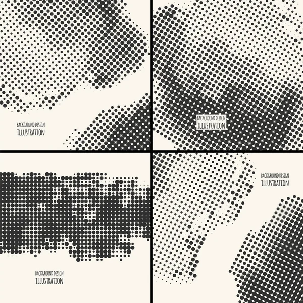 Abstrait grunge demi-ton point texture ensemble. illustration vectorielle eps10 — Image vectorielle