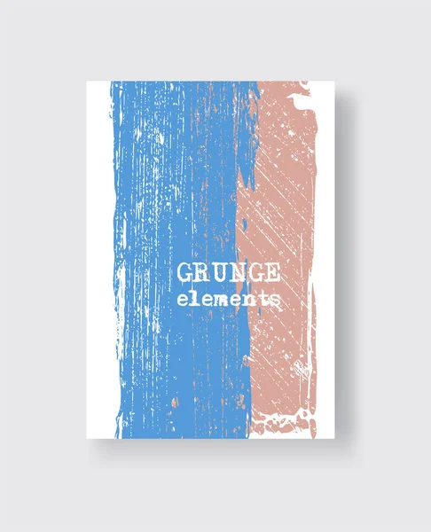 Coup de pinceau grunge corail bleu sur fond blanc. Style minimaliste . — Image vectorielle