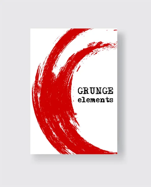 Roter Pinselstrich auf weißem Hintergrund. Vektor Illustration von Grunge Flecken Element. — Stockvektor