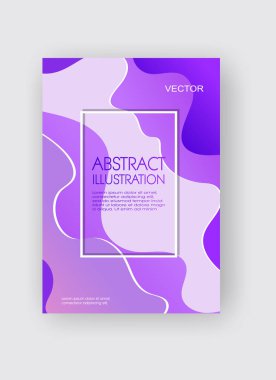 Dinamik tarz mor dalga pankart tasarımı. Sıvı eğimli renk elementleri.