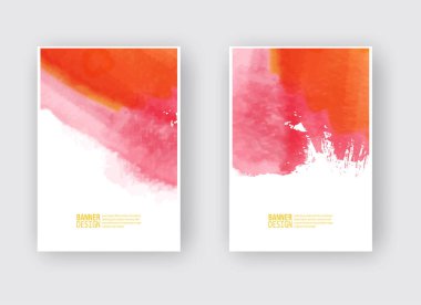 Suluboya lekeli kartlar. Vektör illüstrasyonu