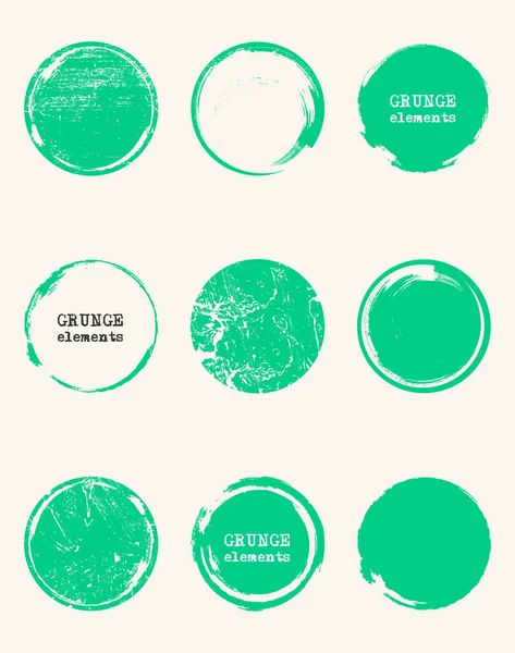 Grunge formes de cercle de couleur ensemble vecteur eps 10 — Image vectorielle