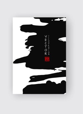 Beyaz arka planda siyah mürekkep fırça sıyrık.