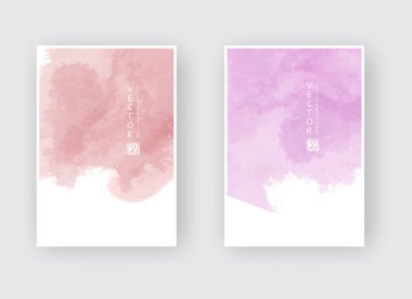 Suluboya lekeli kartlar. Vektör illüstrasyonu