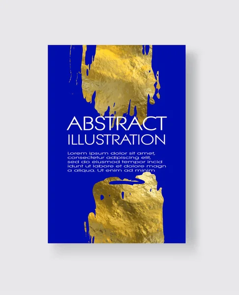 Plantillas de diseño Vector Blue y Gold. Ilustración abstracta eps10 — Archivo Imágenes Vectoriales