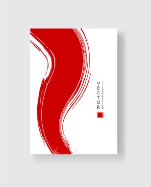 Grunge efektli soyut mürekkep fırçası pankartları