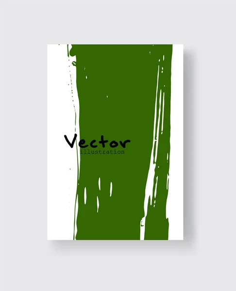 Abstrakt bläckborste banderoller med grunge effekt — Stock vektor