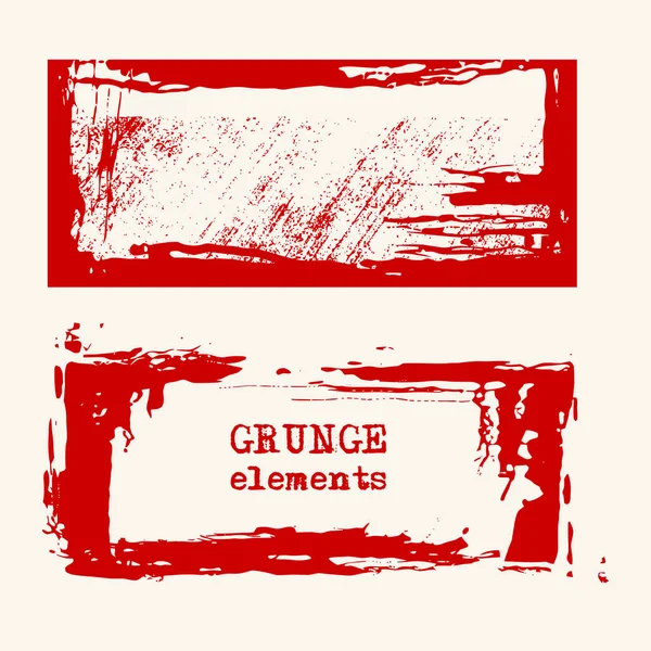 Conjunto de quadros vetoriais grunge. Fundo Grunge . — Vetor de Stock