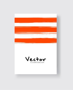 Grunge efektli soyut mürekkep fırçası afişleri. Vektör illüstrasyonu