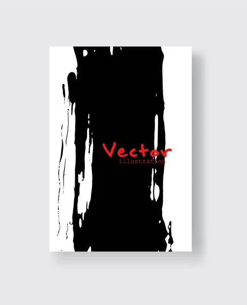 Pancartas Abstractas Pincel Tinta Con Efecto Grunge Ilustración Vectorial — Vector de stock