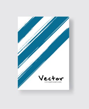 Grunge efektli soyut mürekkep fırçası afişleri. Vektör illüstrasyonu