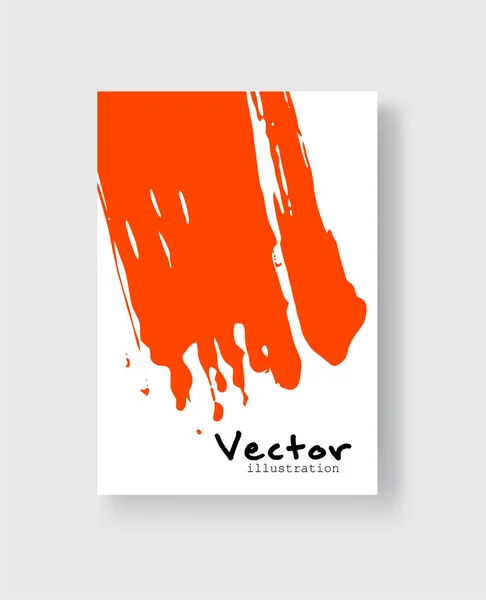 Pancartas Abstractas Pincel Tinta Con Efecto Grunge Ilustración Vectorial — Vector de stock