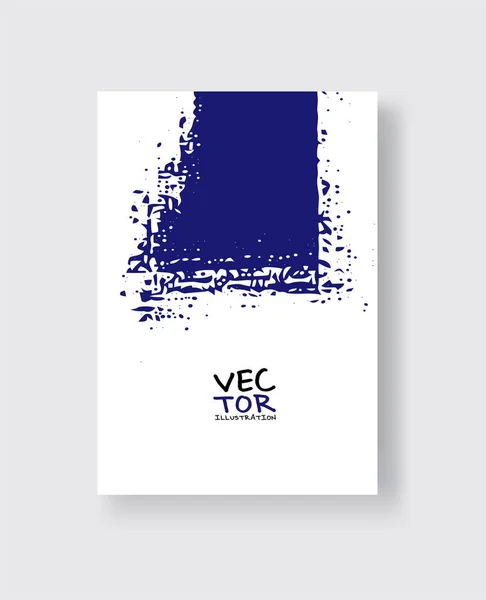 Phantom Blue Pinselstrich Auf Weißem Hintergrund Minimalistischer Stil Vektor Illustration — Stockvektor