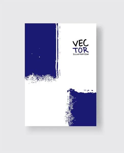 Phantom Blue Pinselstrich Auf Weißem Hintergrund Minimalistischer Stil Vektor Illustration — Stockvektor