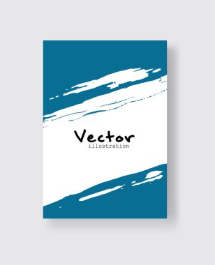 Grunge efektli soyut mürekkep fırçası afişleri. Vektör illüstrasyonu