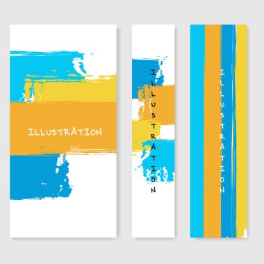 Boya fırçası afişi renkli arkaplan. Grunge tarzı. Soyut vektör illüstrasyonu