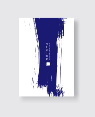 Grunge efektli soyut mürekkep fırçası afişleri. Vektör illüstrasyonu