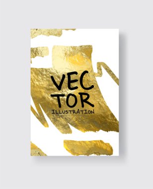 Broşürler, Uçanlar, Mobil Teknolojiler, Uygulamalar, Çevrimiçi Hizmetler, Typographic Amblemleri, Logo, Afişler ve Bilgiler için Vector White ve Gold Design Şablonları. Altın Soyut Modern Arkaplan.