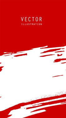 Grunge efektli soyut mürekkep fırçası afişleri. Japon tarzı. Vektör illüstrasyonu