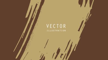 Grunge efektli soyut mürekkep fırçası afişleri. Japon tarzı. Vektör illüstrasyonu