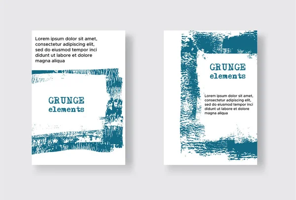 Set Med Två Grunge Flyer Mallar Broschyr Eller Banner Design — Stock vektor