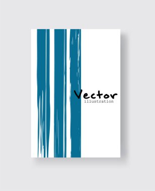 Grunge efektli soyut mürekkep fırçası afişleri. Vektör illüstrasyonu