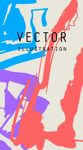 Künstlerische Universalkarten Handgezeichnete Texturen Entwurf Für Plakat Karte Plakat Broschüre — Stockvektor