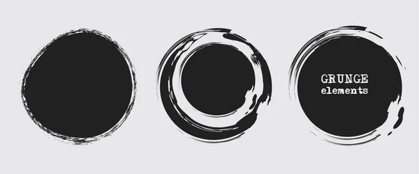 Набір Гранжевих Векторів Круглий Круглий Гранж Фону Анотація Ретро Фону — стоковий вектор