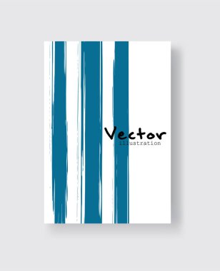 Grunge efektli soyut mürekkep fırçası afişleri. Vektör illüstrasyonu