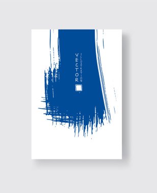 Grunge efektli soyut mürekkep fırçası afişleri. Vektör illüstrasyonu