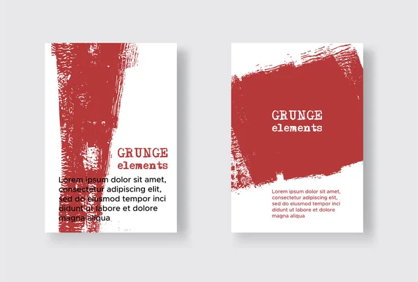 Set Med Två Grunge Flyer Mallar Broschyr Eller Banner Design — Stock vektor