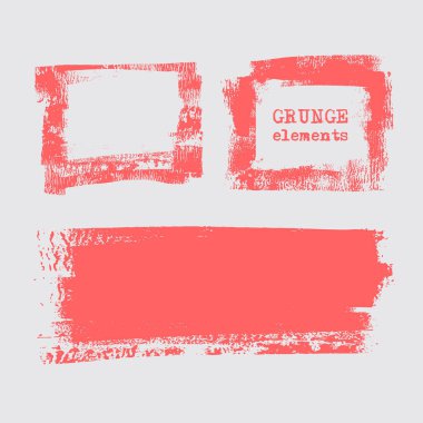 Beyaz arkaplanda soyut grunge pul ögesi ayarlandı. Vektör illüstrasyonu