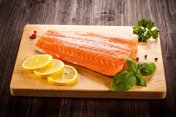 Filete de salmón fresco crudo —  Fotos de Stock