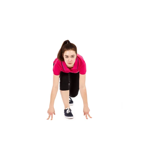 Mujer joven haciendo ejercicio — Foto de Stock