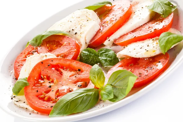 Caprese salad on white background — Stock Photo, Image
