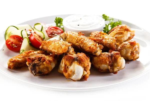 Gegrillte Chicken Wings Und Drumsticks — Stockfoto