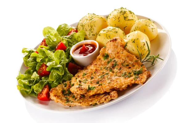 Gebakken Pork Chop Groenten — Stockfoto