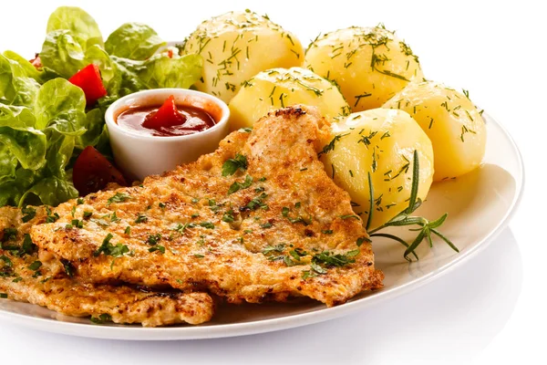 Gebakken Pork Chop Groenten — Stockfoto