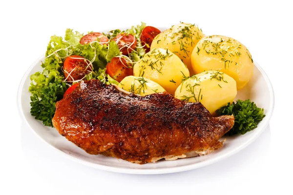 Entenfilet Und Gemüse Gebraten — Stockfoto