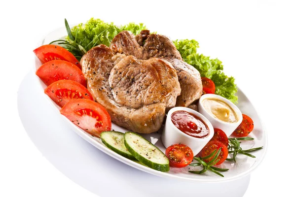 Grilled Steak Vegetable Salad — Stock Photo, Image