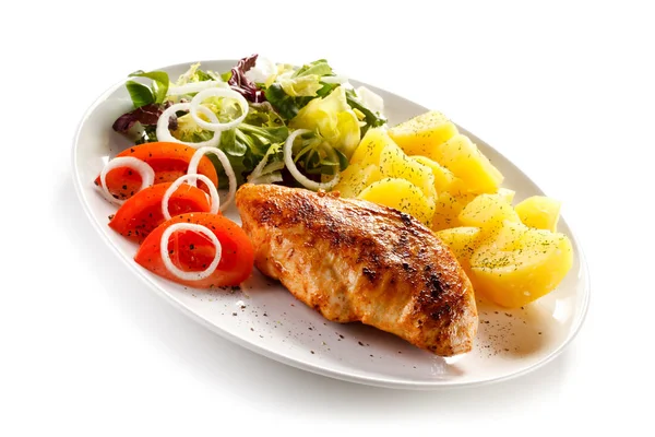 Grilled Chicken Fillet Vegetables — Stock Photo, Image