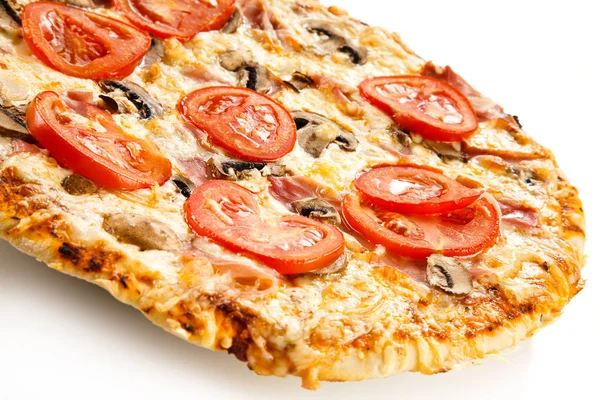 Pizza White Background — Stock Photo, Image