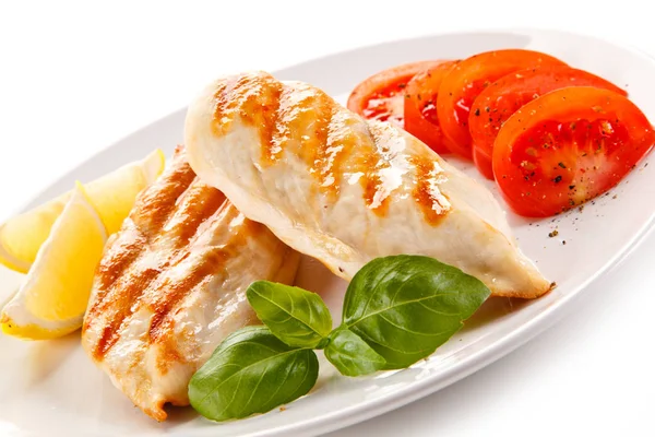 Grilled Chicken Fillet Vegetables — Stock Photo, Image