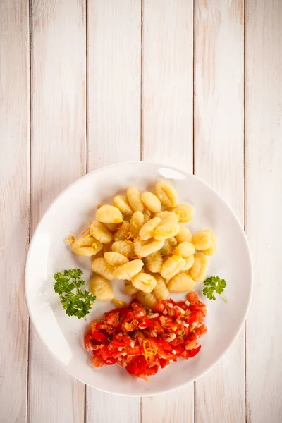 Gnocchi Tomato Salad — Stock Photo, Image