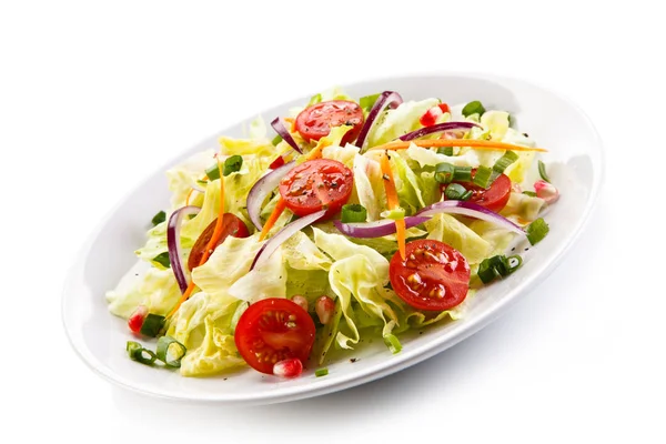Vegetable Salad White Background — Stock Photo, Image
