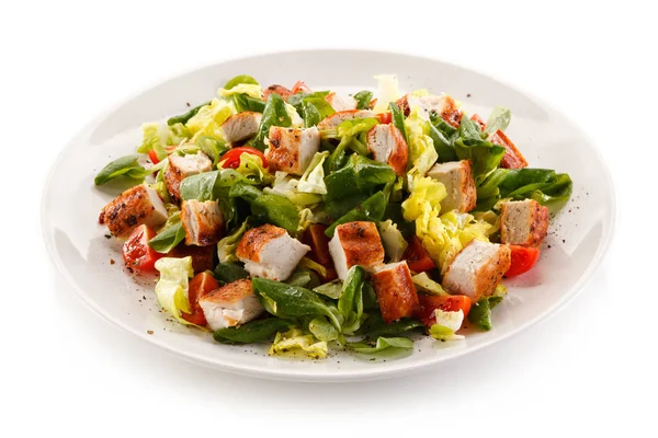 Caesar Salad White Background — Stock Photo, Image